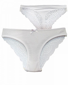 Белые женские трусы бикини  MISS BRAVE
